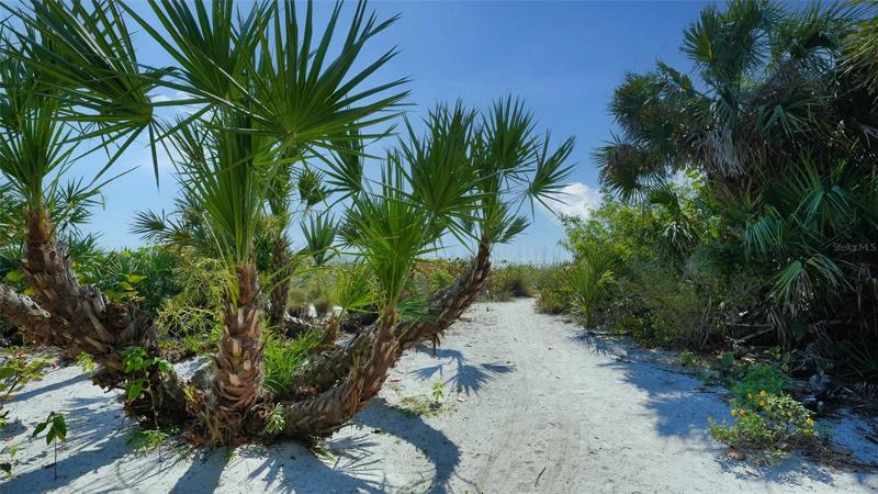 This is the pathway to the private beach access