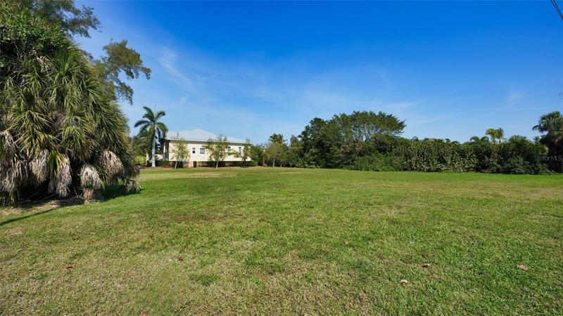 Expansive lot, as this angle shows