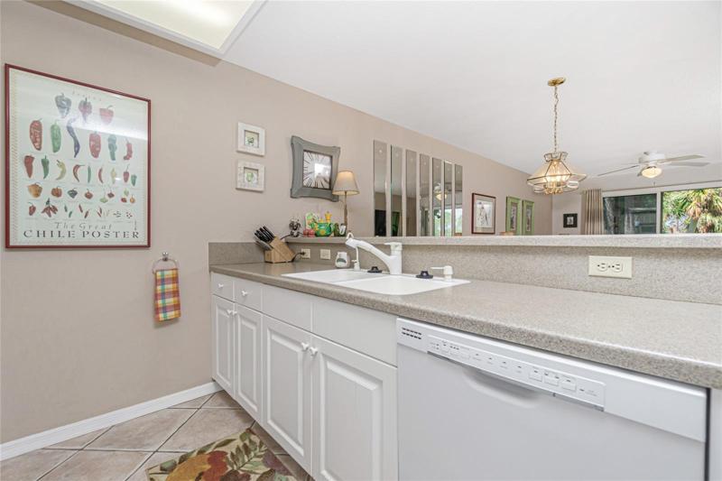 The kitchen is open to the living room which makes for easy entertaining. 