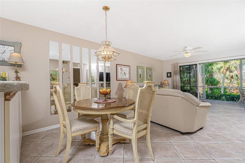 The dining area is the perfect spot to enjoy your more formal meals. 