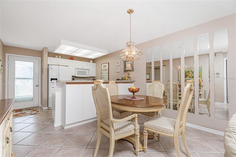 View looking back toward the dining room and kitchen area.