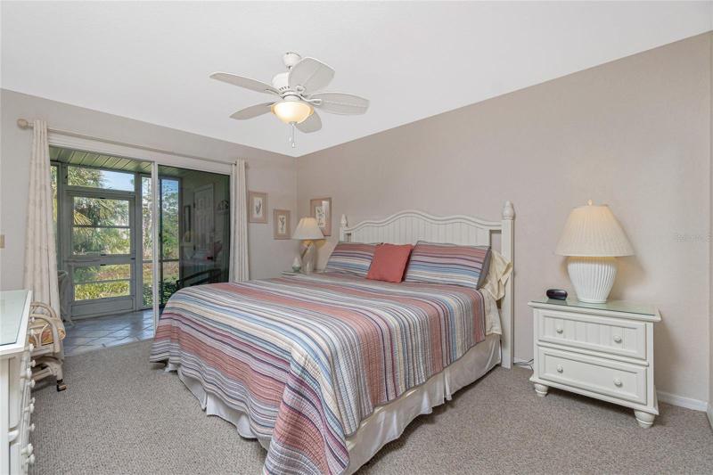 Enjoy the screened lanai directly from the Master Bedroom.