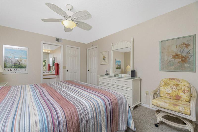 There is a walk in closet and ensuite bathroom for your convenience. 