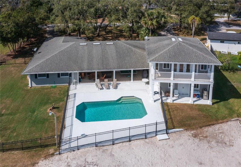 The Pool has a spacious deck surrounding it