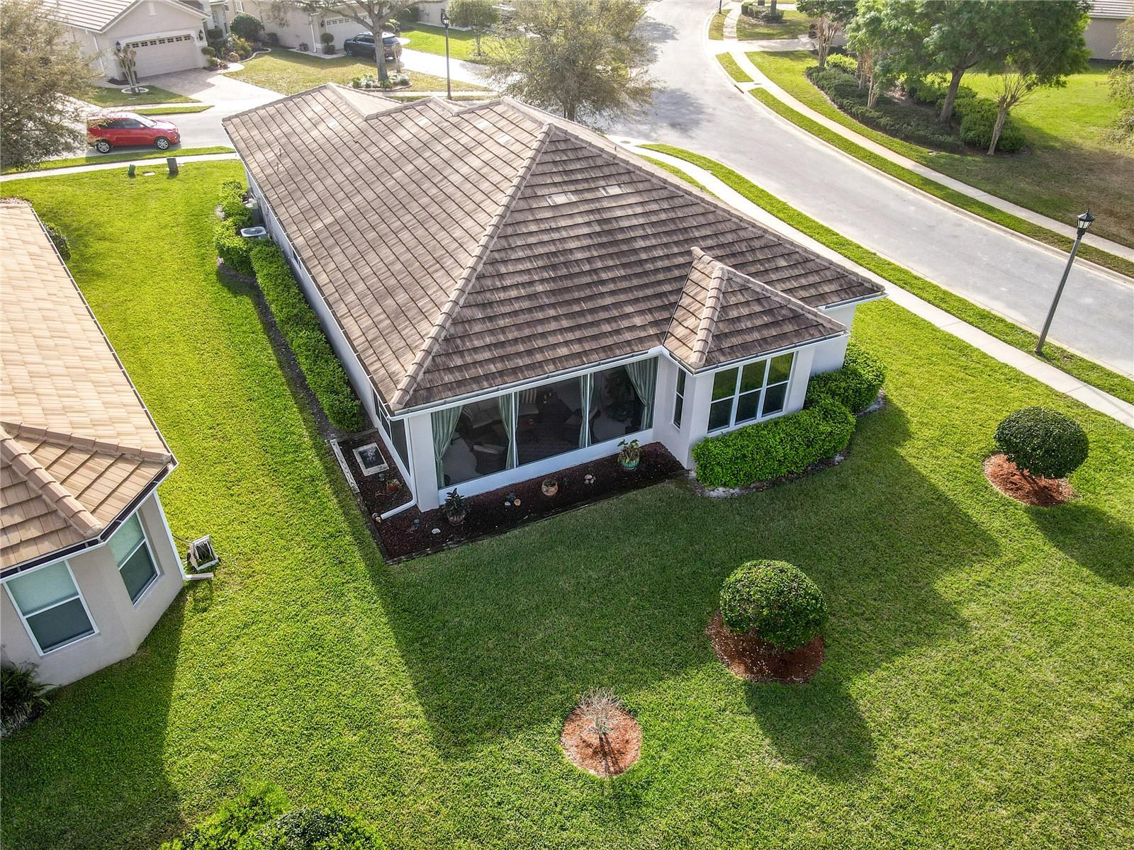 Aerial view from back