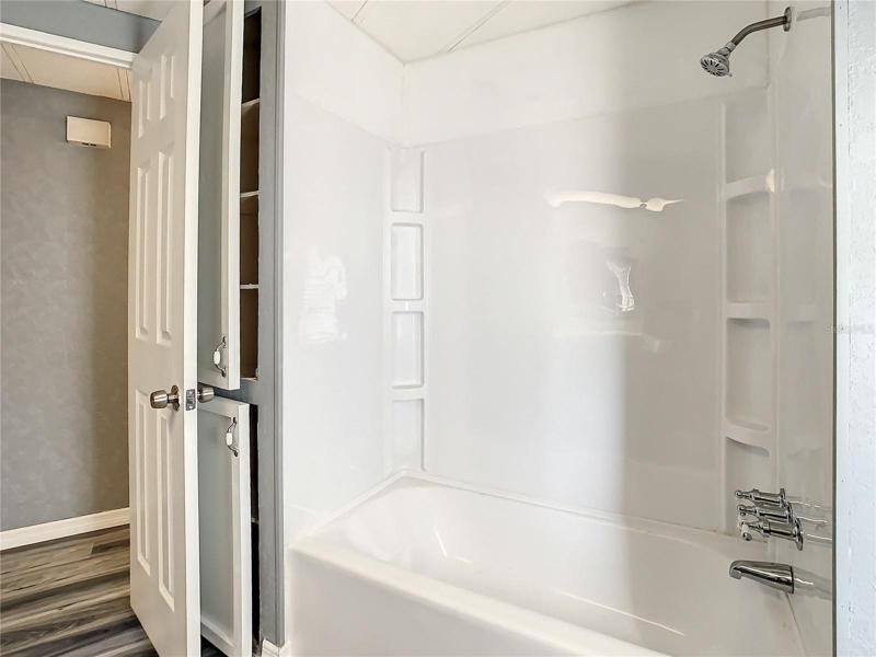 renovated master bathroom