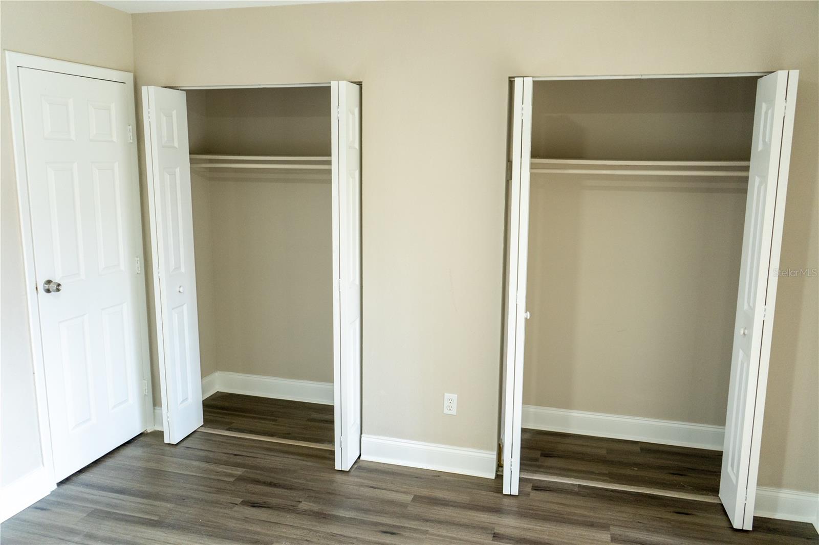 His and hers closet in the master bedroom