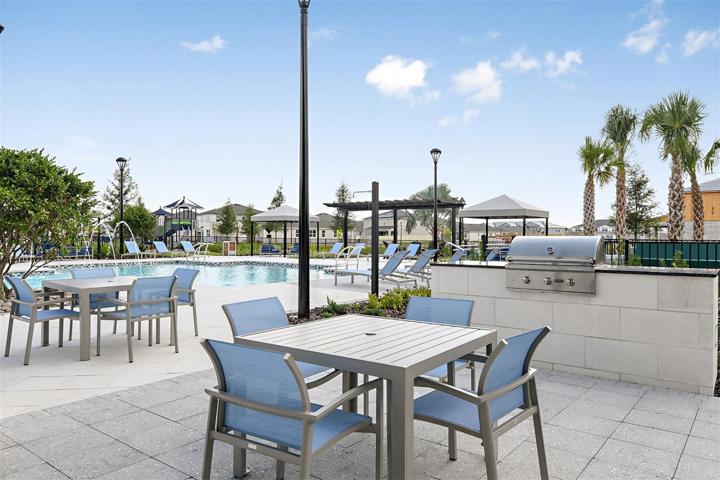 Table Seating Around the Pool