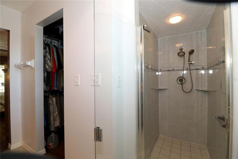 Shower in Primary Bathroom. 