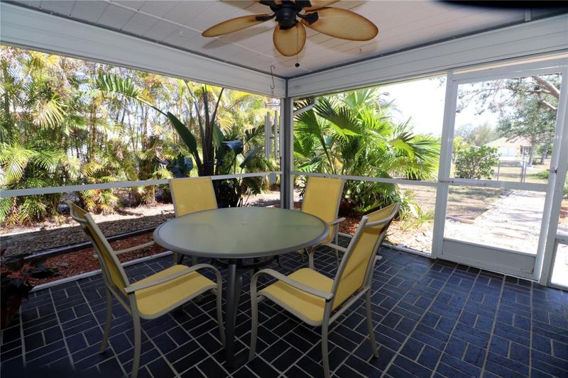 Paver flooring on the Lanai.