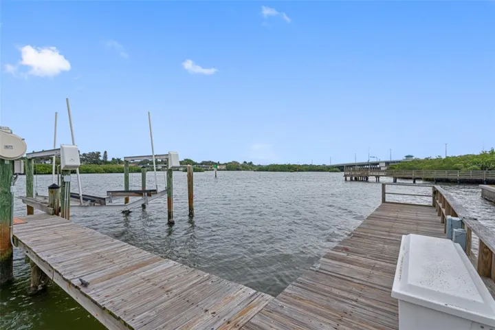 Water view and dock slip