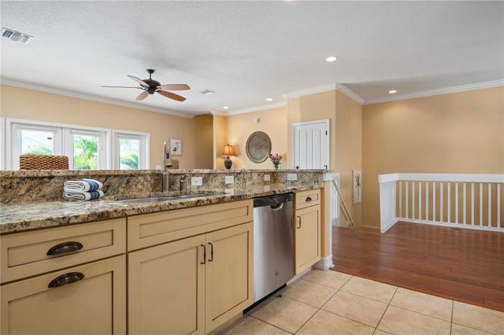 Kitchen with large breakfast island