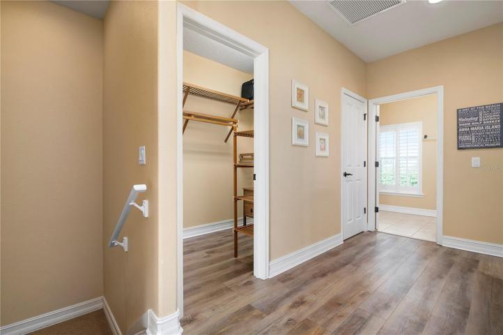 Walk in owner's closet on the second story