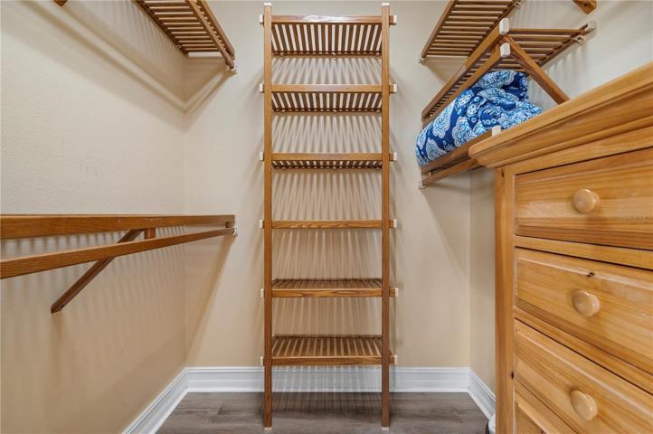Master bedroom walk in closet