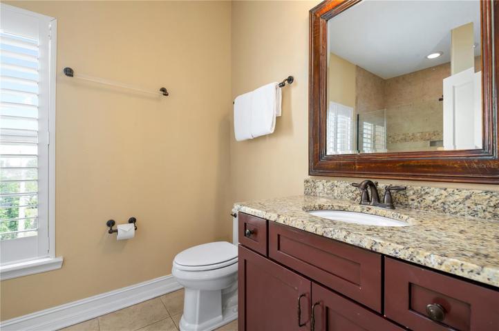 Second story bathroom with walk in shower