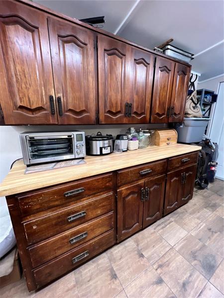 Cabinets in laundry room