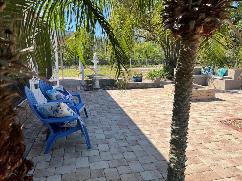 Paver area side view