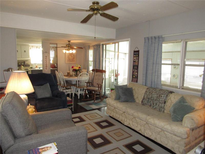 Combined Living room and dining area.