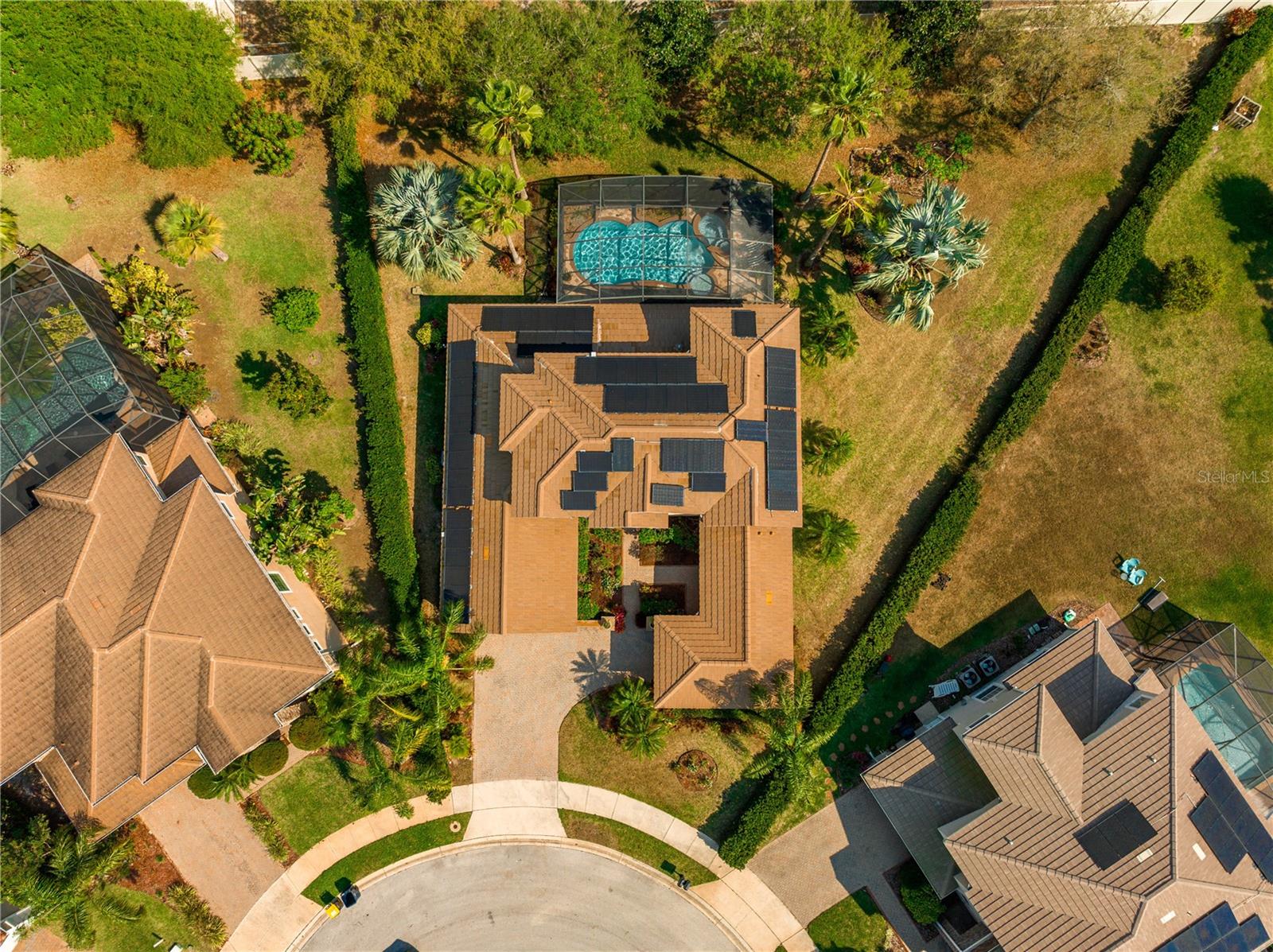 Aerial view of lot