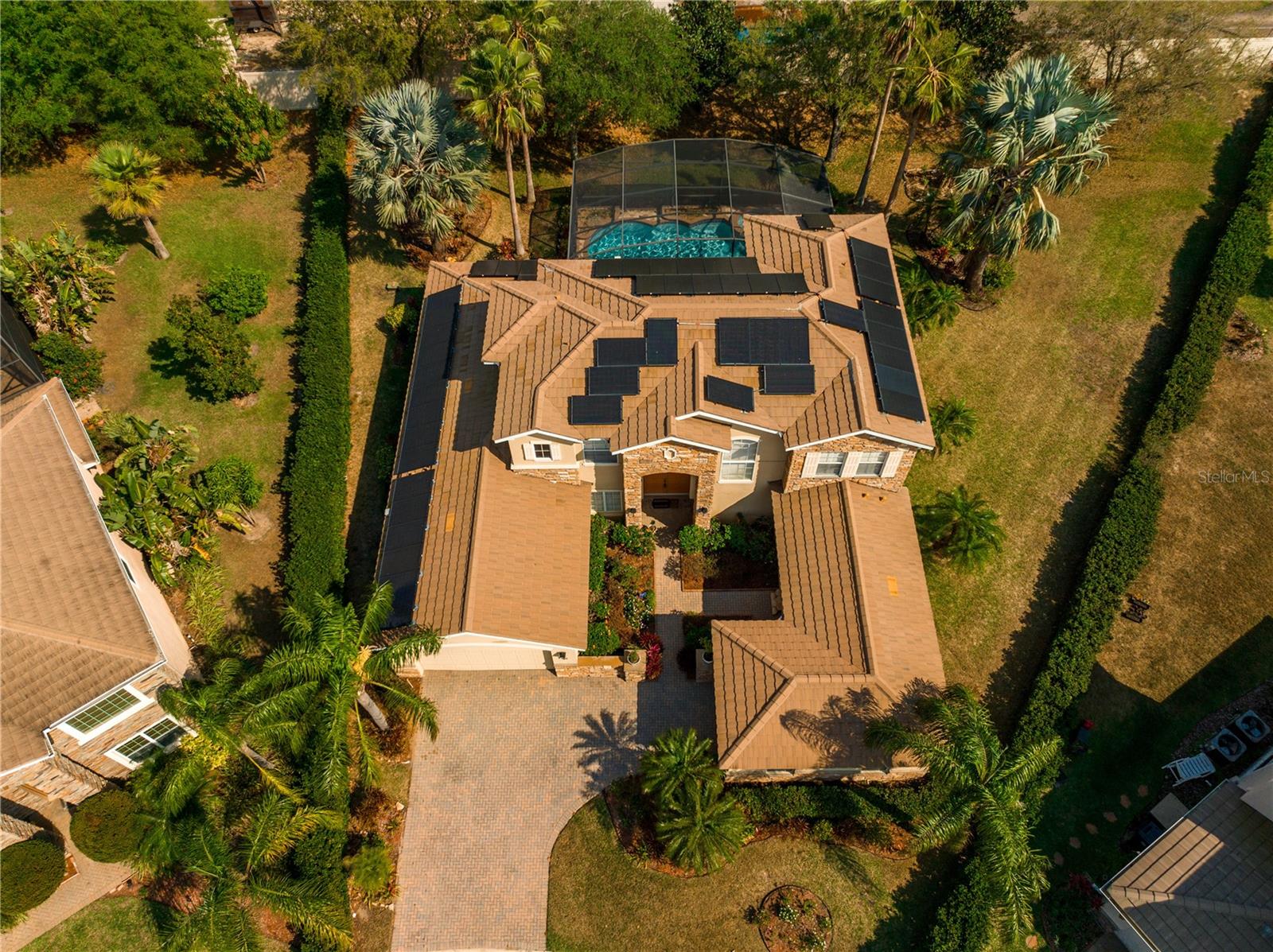 Aerial view of lot