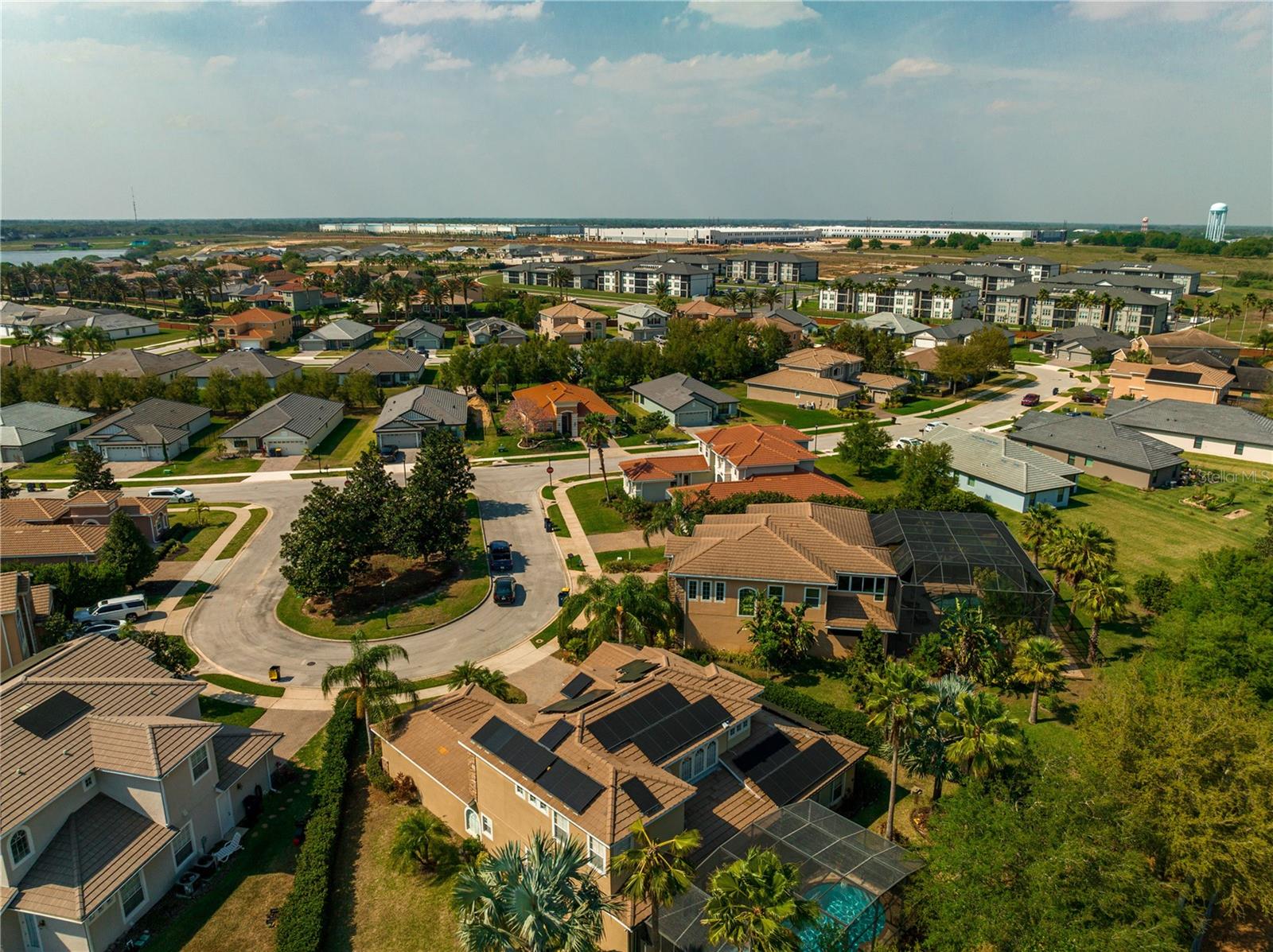 Aerial view of lot