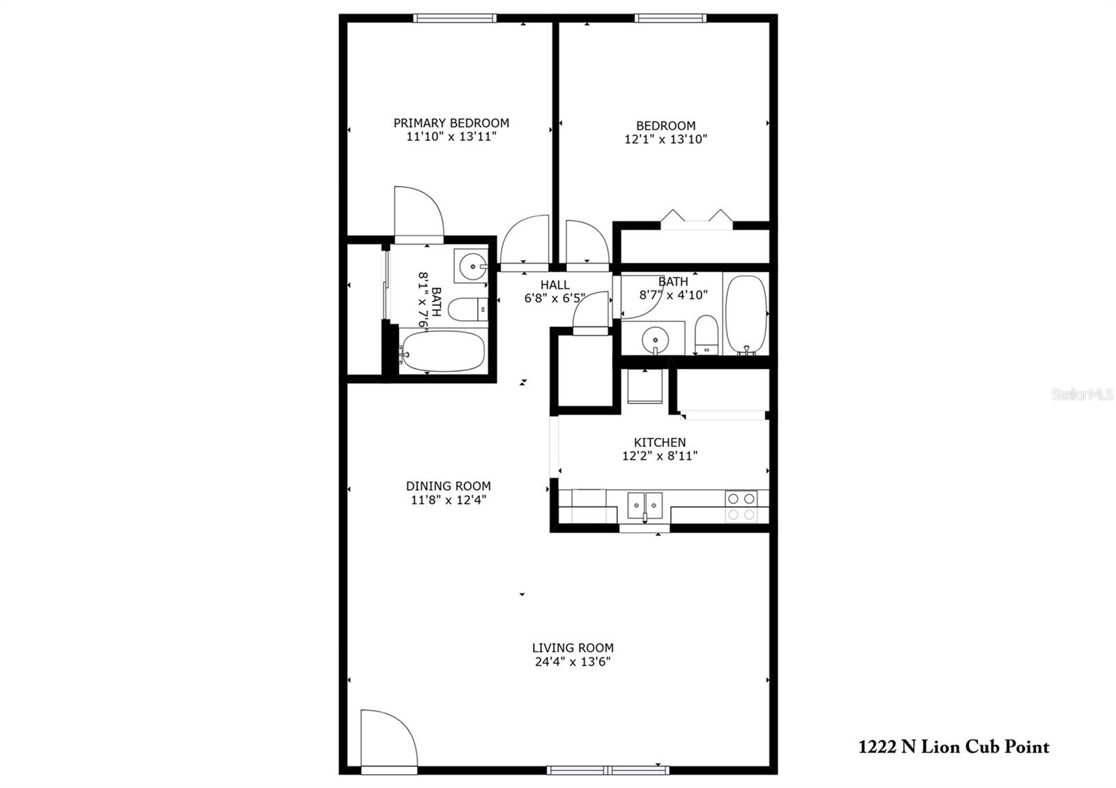 Floor Plan For Unit #1222