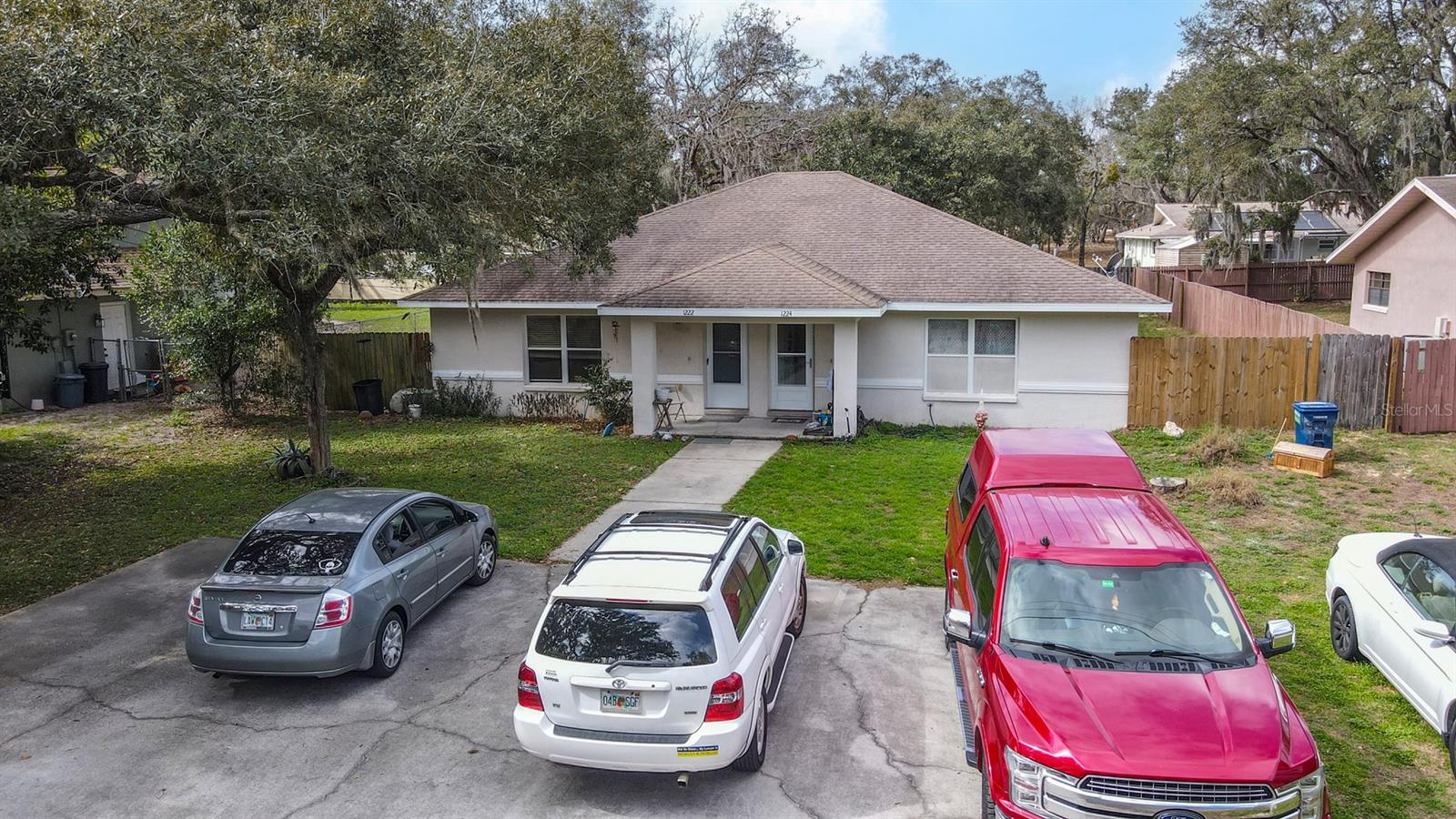 Aerial Front View of Duplex