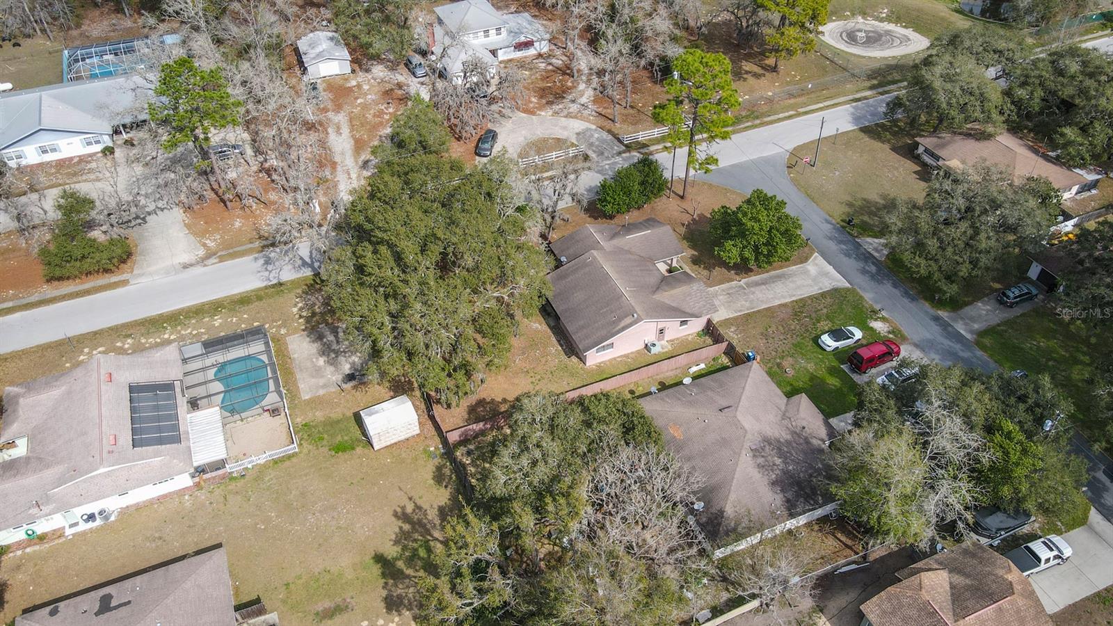 Aerial Back Side View of Duplex