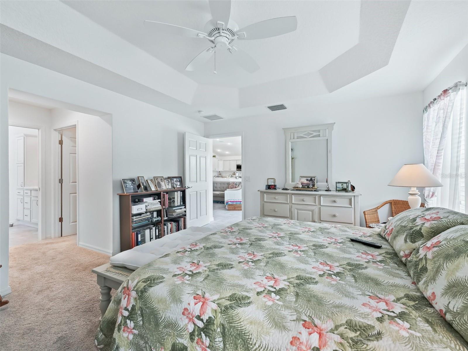 Master Bedroom with coffer ceilings