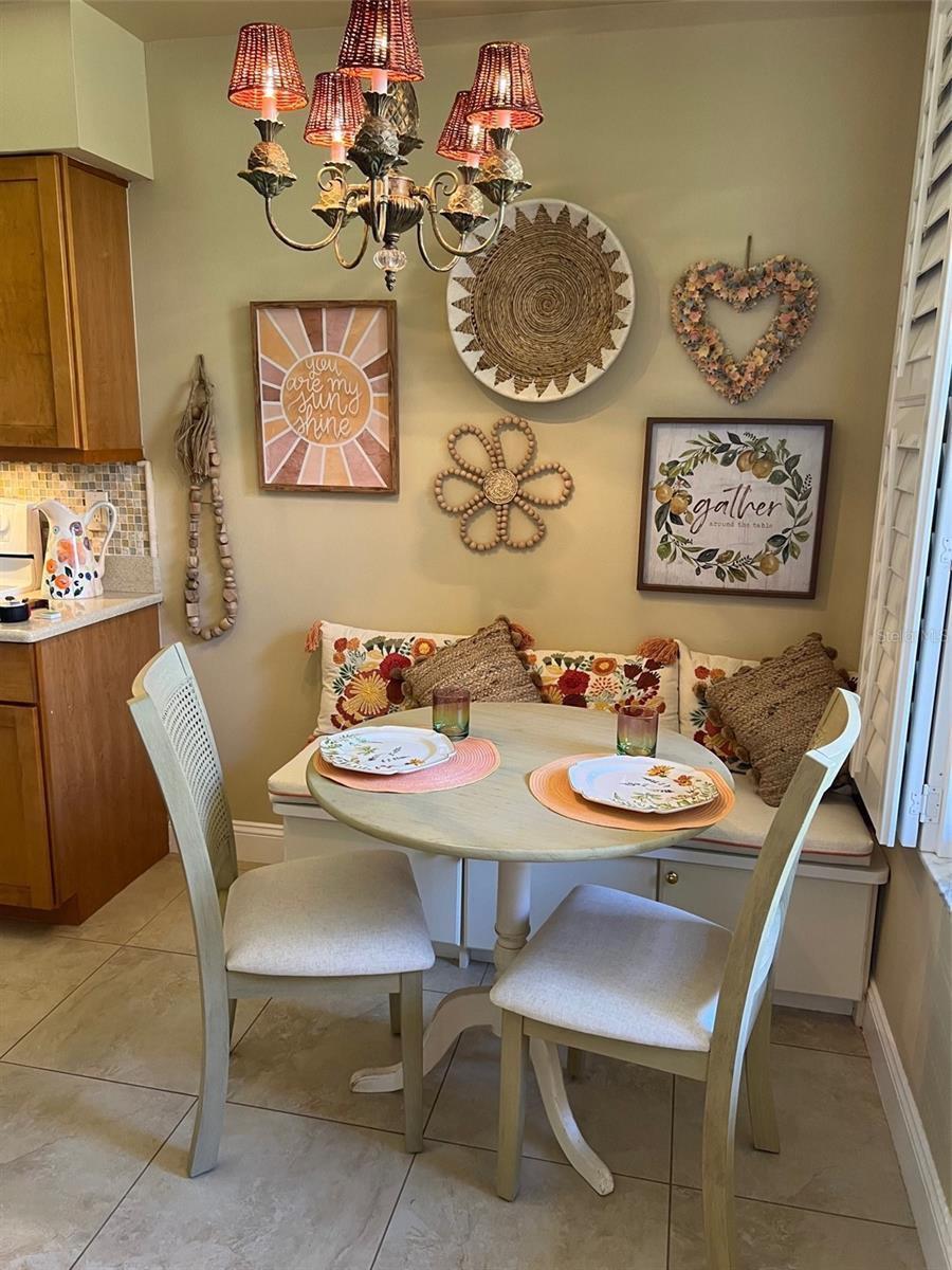 Spacious kitchen with dinette area