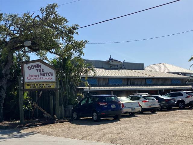 Down the Hatch is another local restaurant. It too is ready to welcome guest coming by land or water.