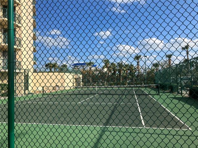 Community tennis court.