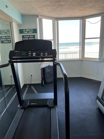 Enjoy beach views while working out.