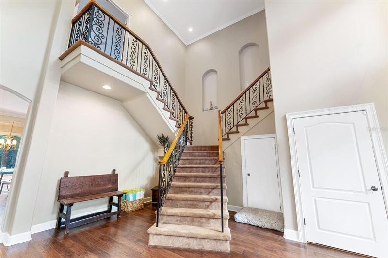 Beautiful staircase heading toward Master and 5th bedroom