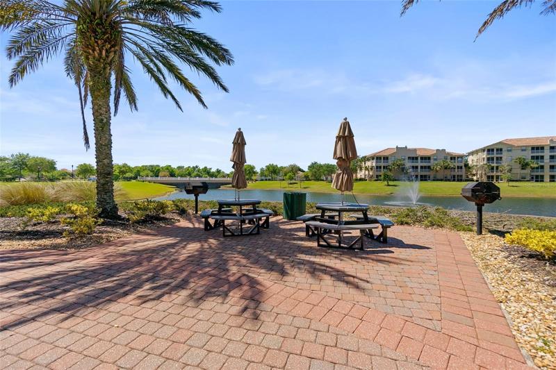 grill/picnic area just steps from your doorway