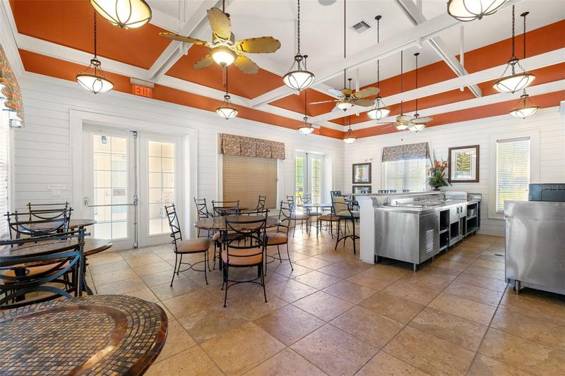 kitchen area in clubhouse