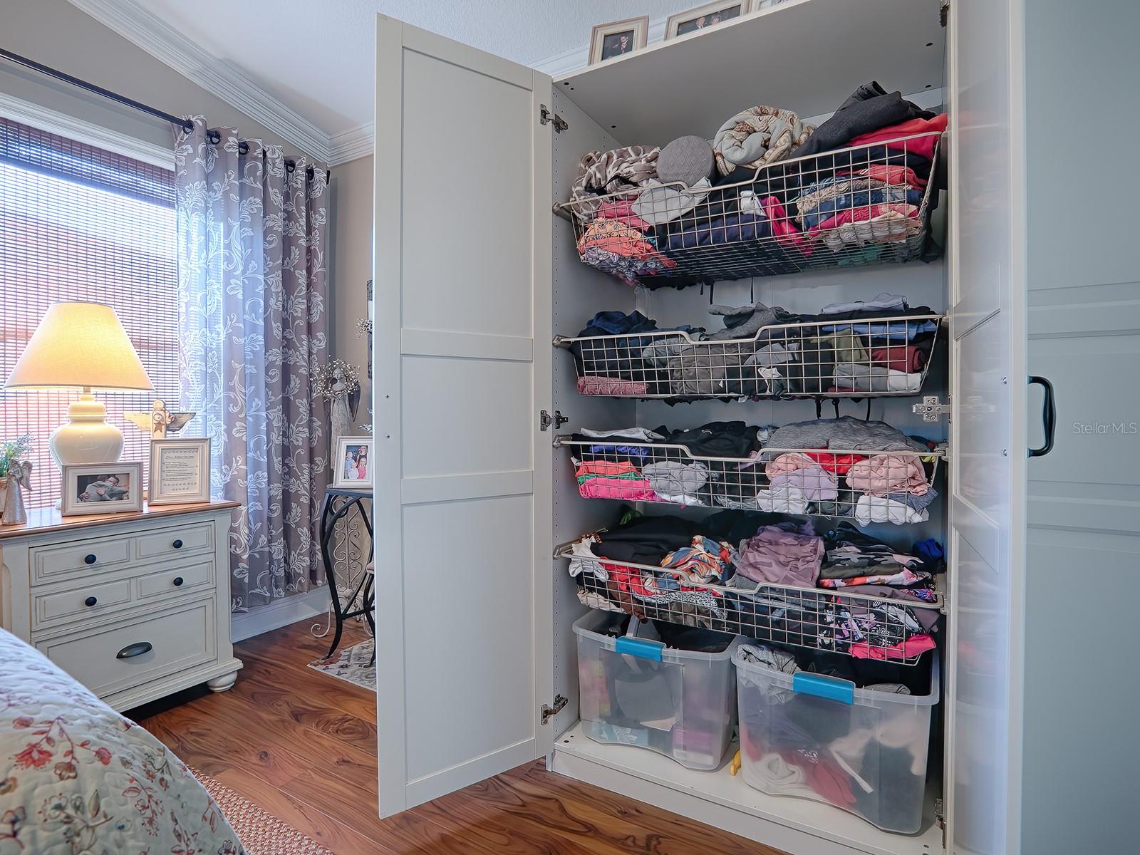CLOSET STORAGE UNIT WITH SHELVING
