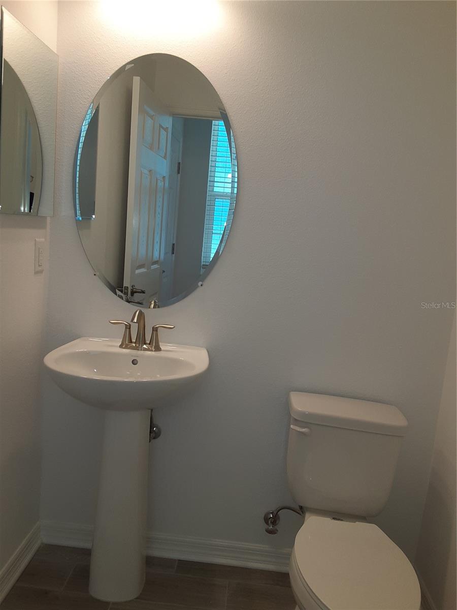 Powder room on first floor
