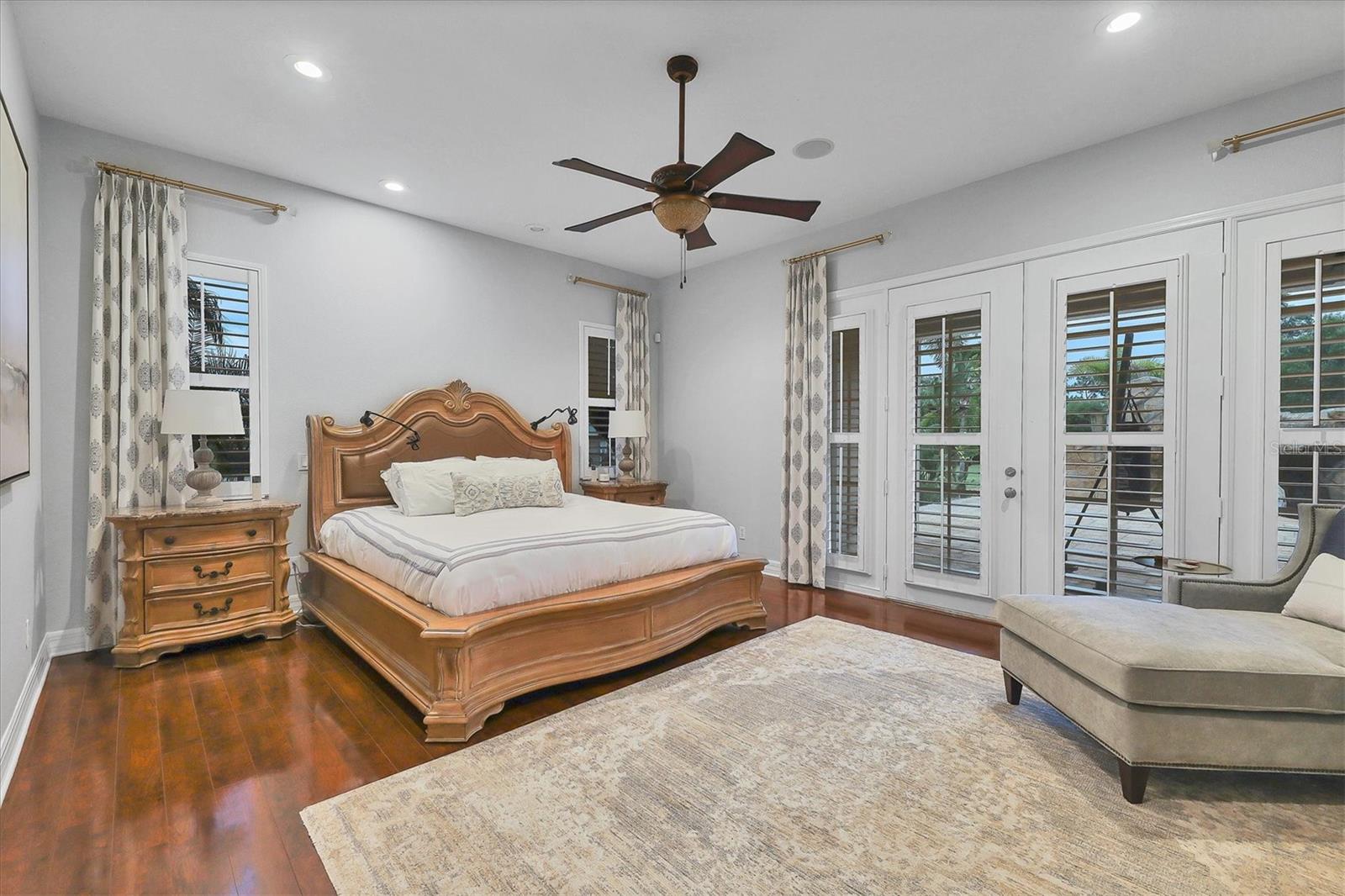 Fabulous master suite with access to lanai.