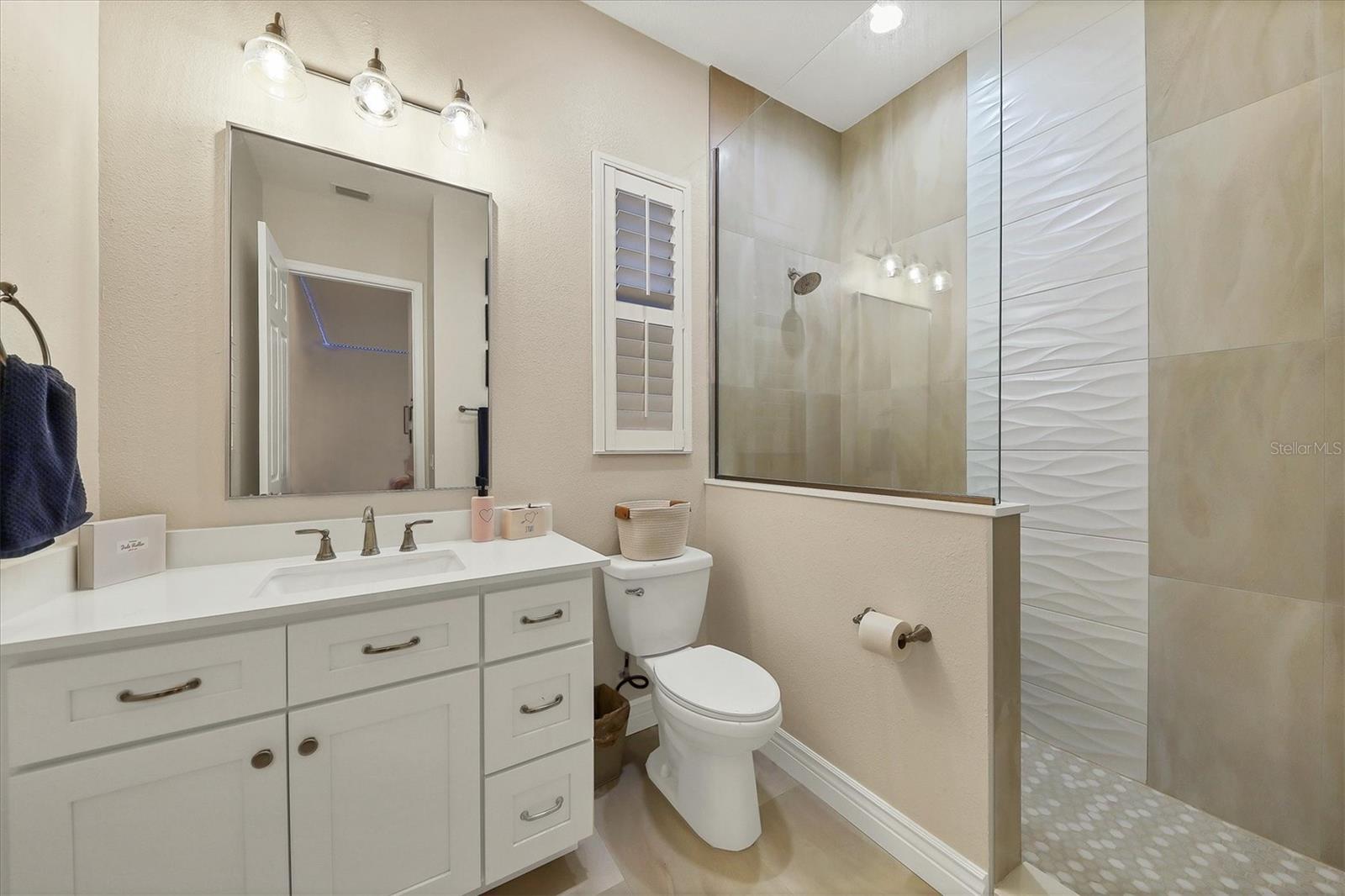 En suite bathroom for upstairs bedroom #5.