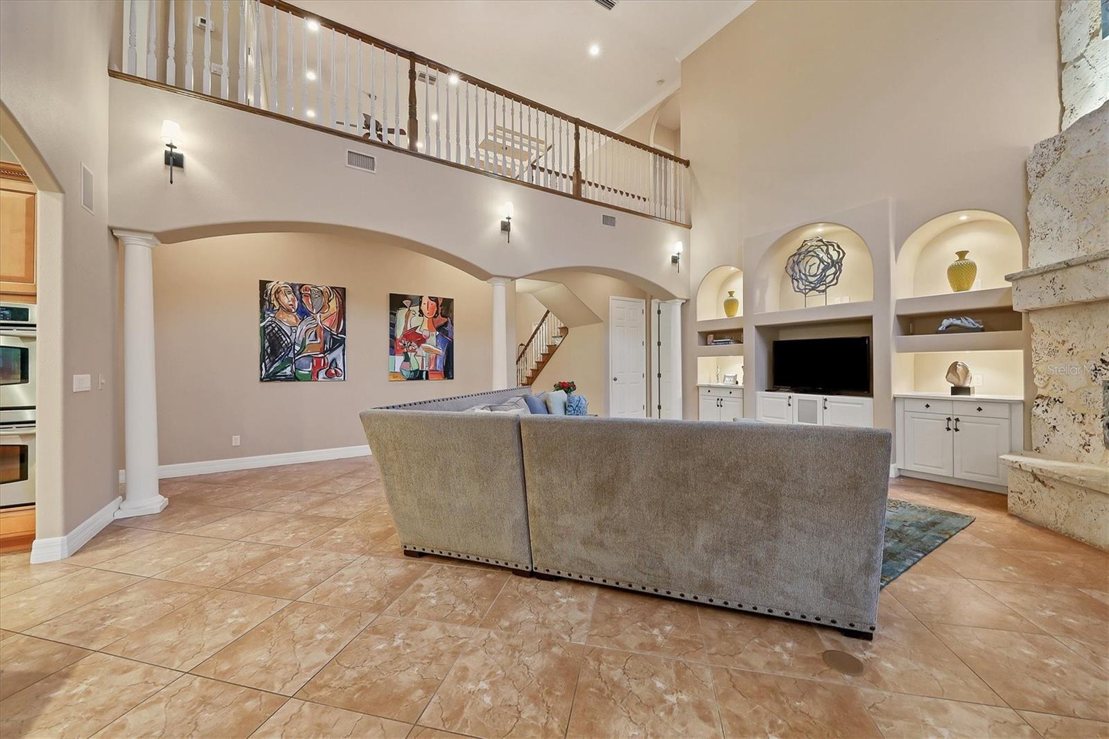 Loft style views from 2nd floor living area.