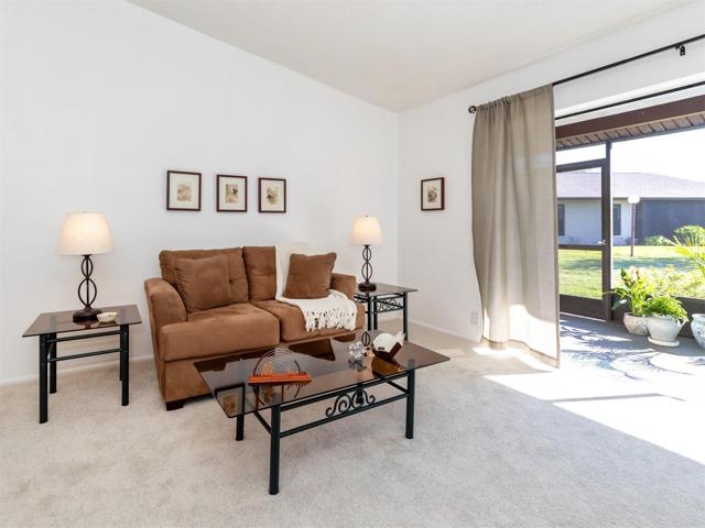 Great room with slider to lanai