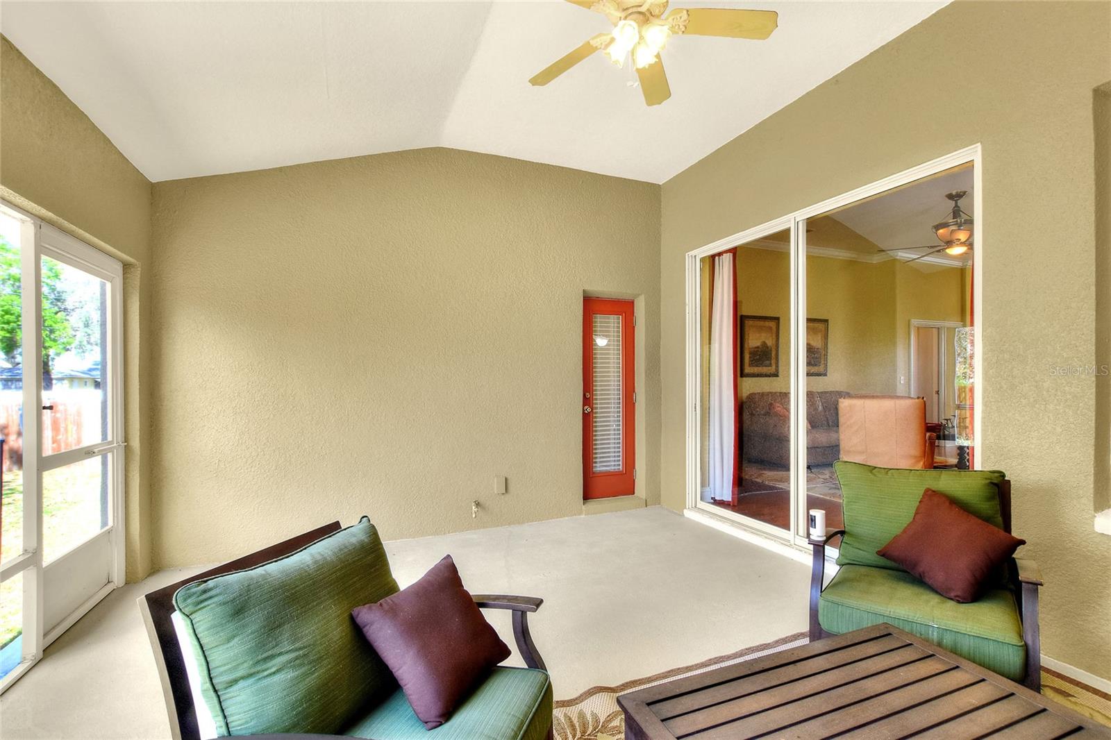 Enclosed patio. 