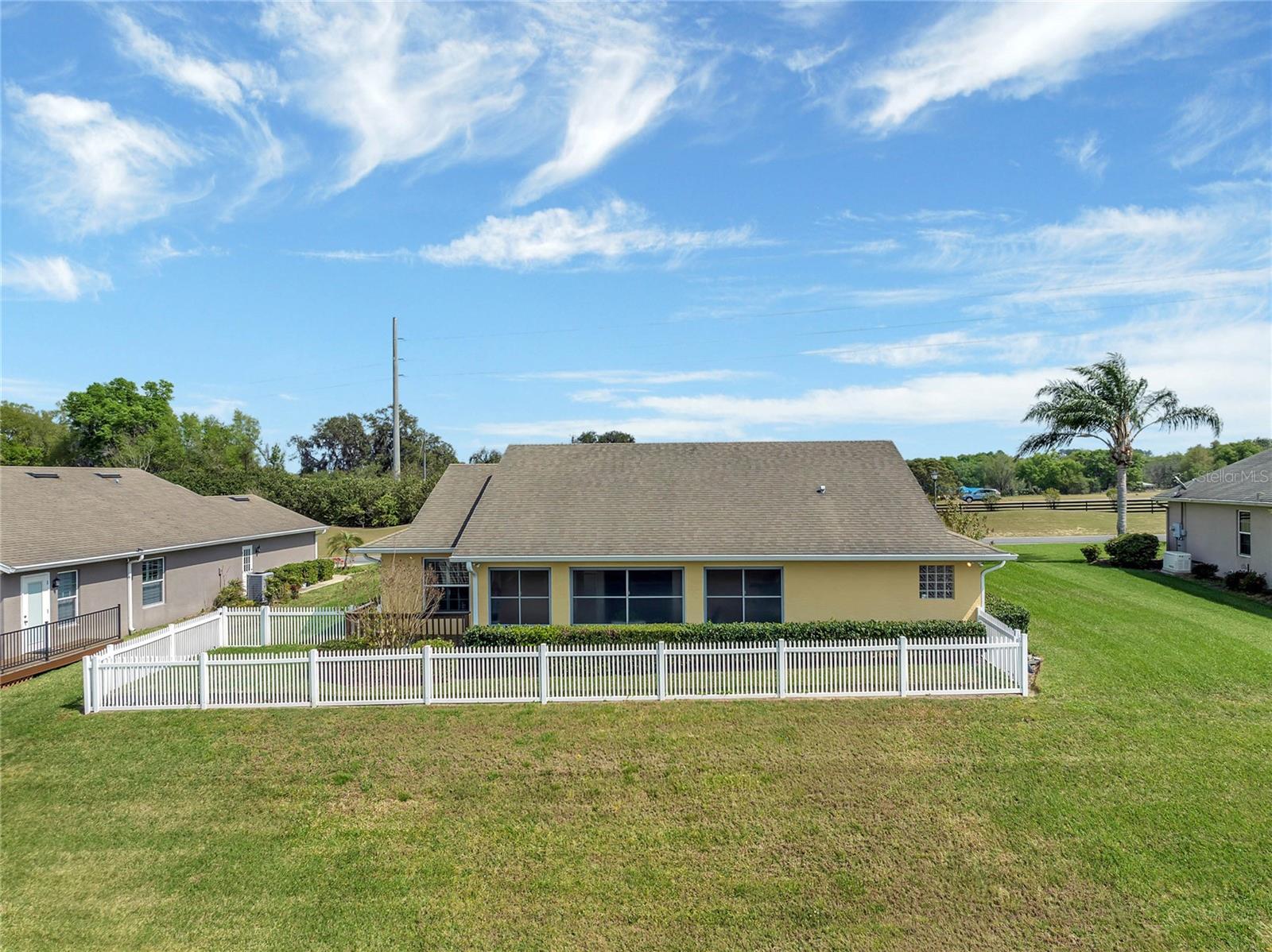 View looking at back of the home
