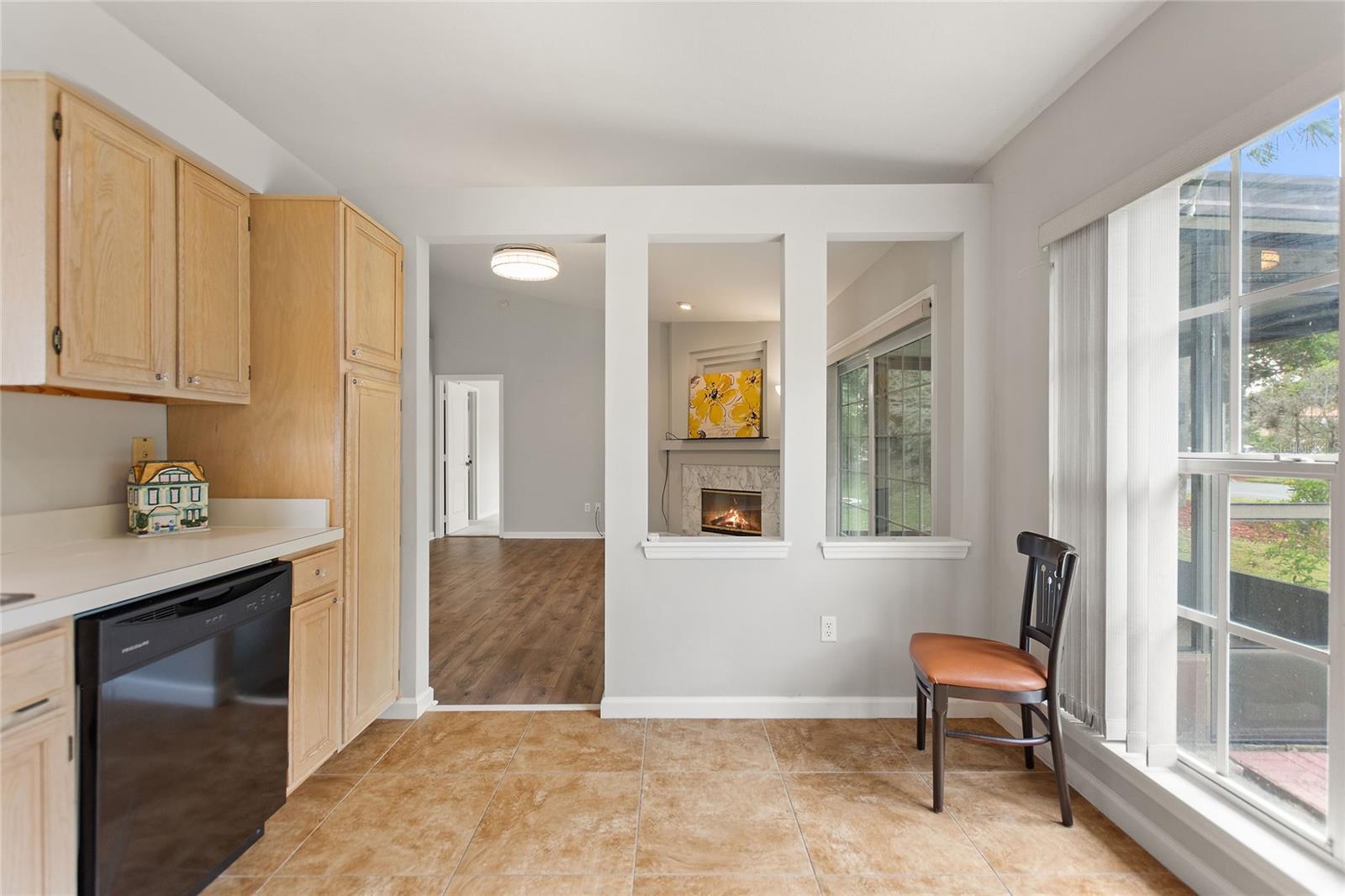 kitchen with view to LR