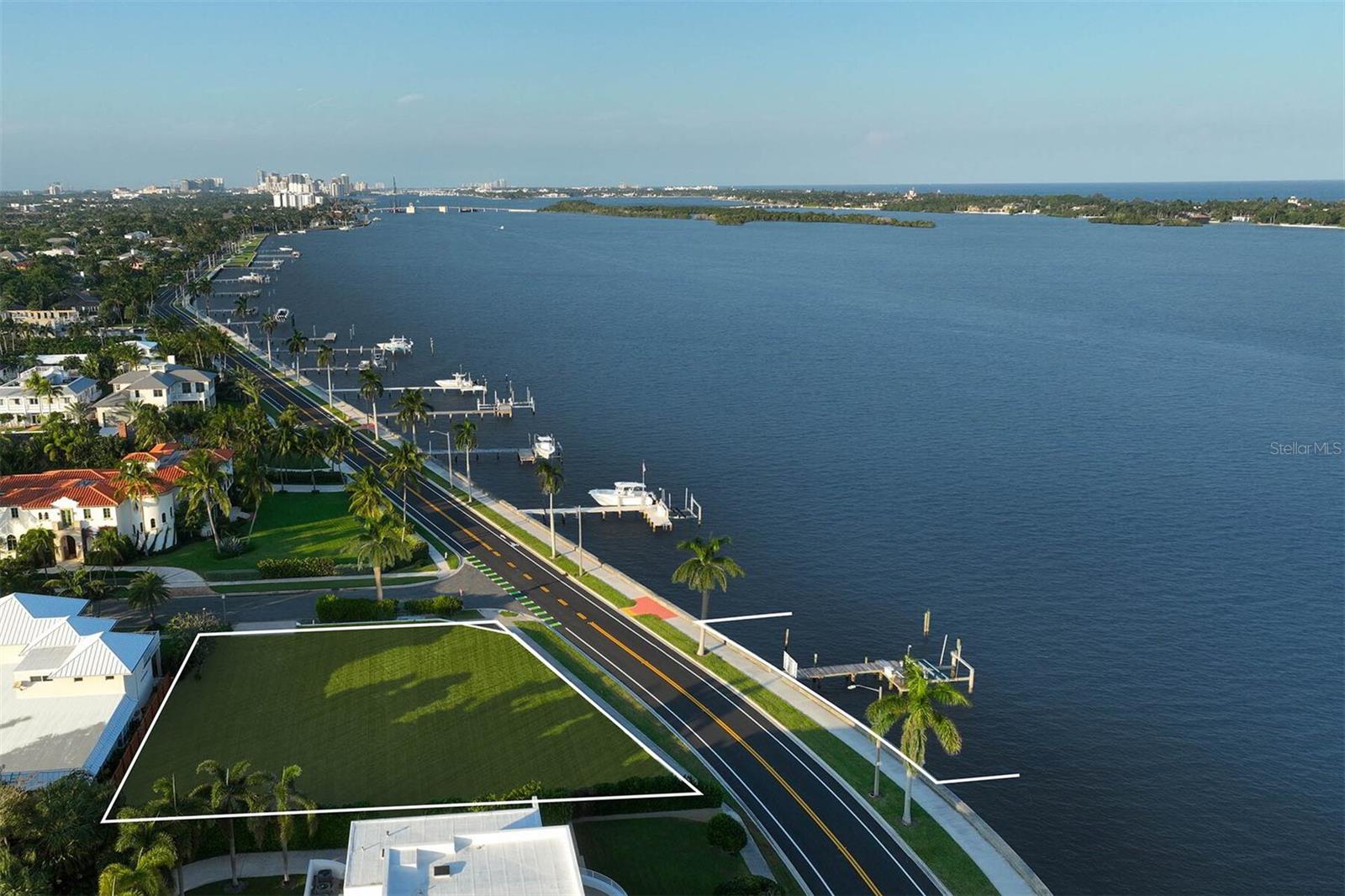 Waterfront Aerial Of Palm Beach Island, Intracoastal Waterway, Atlantic Ocean &amp; West Palm Beach