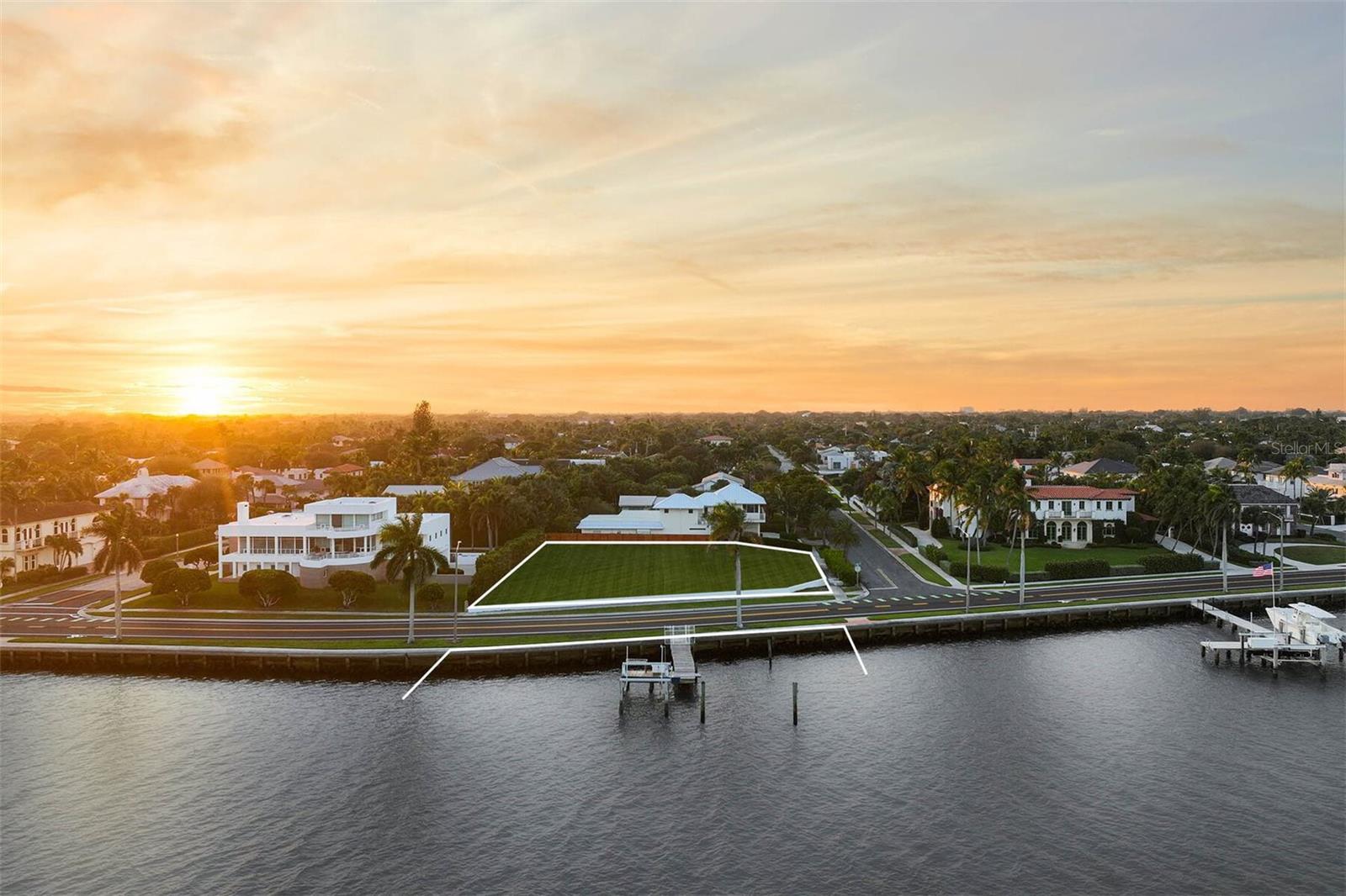 Waterfront Aerial Of City Of West Palm Beach &amp; Intracoastal Waterway