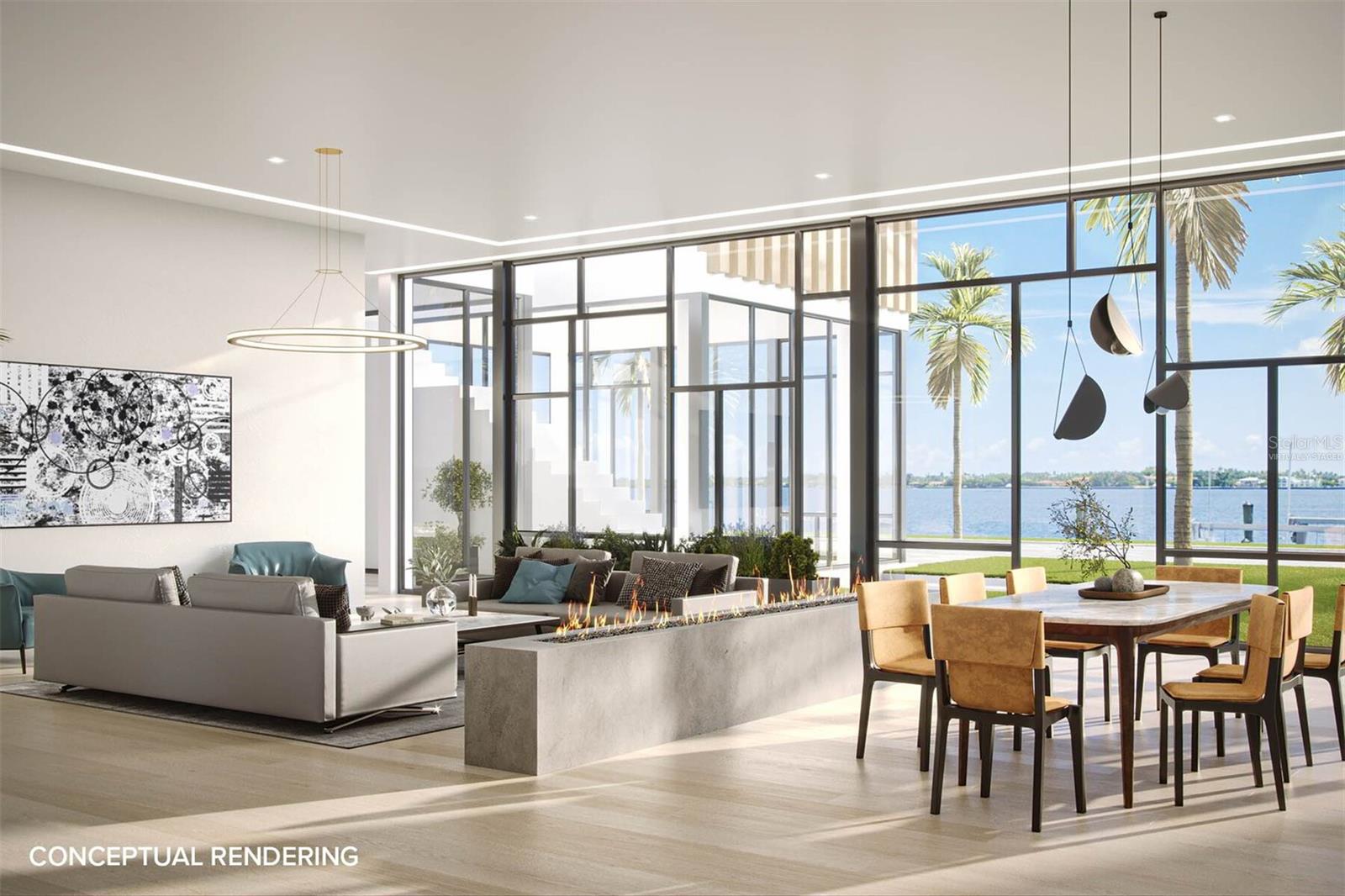 Living Dining Area - Rendering - Virtually Staged
