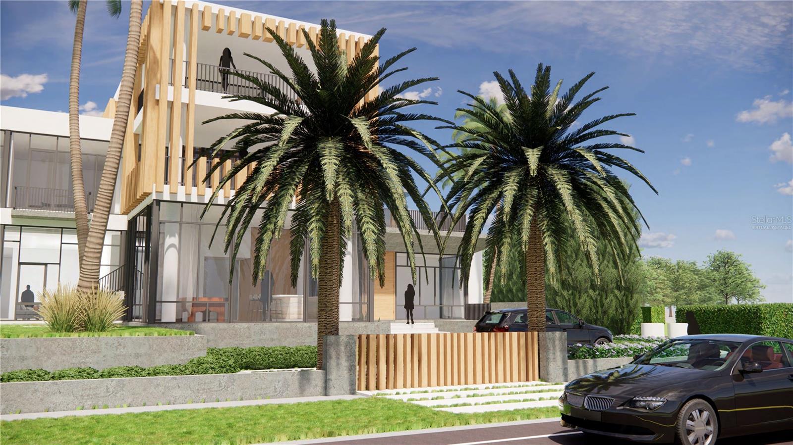 Side Front Of House - Rendering - Virtually Staged