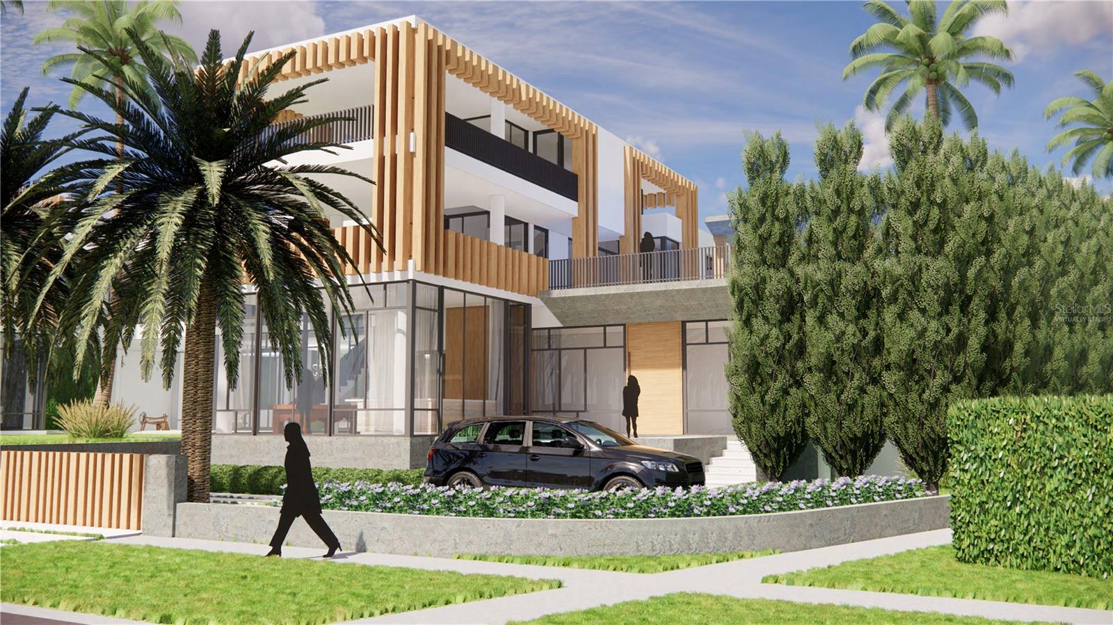 Corner Front Of House - Rendering - Virtually Staged